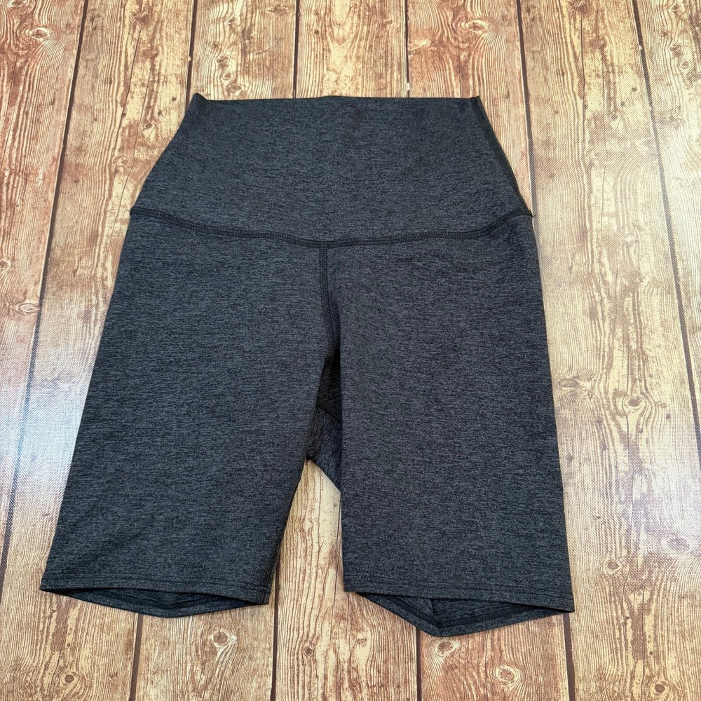 Pixie Lane M1149 Biker Shorts Womens Small Gray High Waisted Athletic Stretch